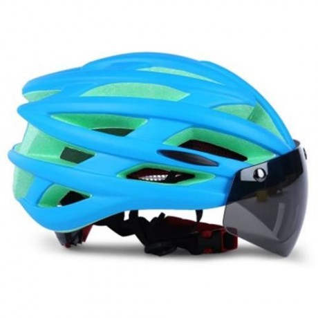 SAVA UNISEX ULTRALIGHT 57 - 62CM LIGHTWEIGHT BICYCLE BIKE SAFETY HELMET WITH GOGGLES (BLUE