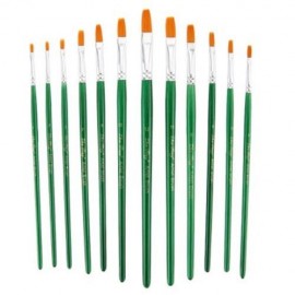 ZHUTING 12PCS EVEN NYLON WOOL ACRYLIC LINER PAINTING NAIL ART TOOL DRAWING BRUSH PEN (GREE