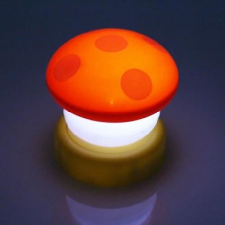 KIDS NOVELTY MUSHROOM SHAPE LED LAMP COLORFUL NIGHT LIGHT FLASHING TOY (COLORMIX)