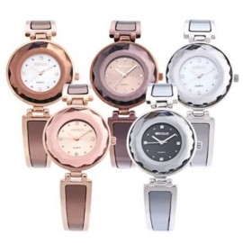 WEIQIN W4673 WOMEN QUARTZ WATCH STEREO GLASS MIRROR ARTIFICIAL DIAMOND DIAL STAINLESS STEE