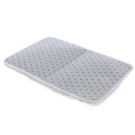 40 X 60CM SOFT SHAGGY BATHROOM BEDROOM ANTI-SLIP BATH MAT (OFF-WHITE)