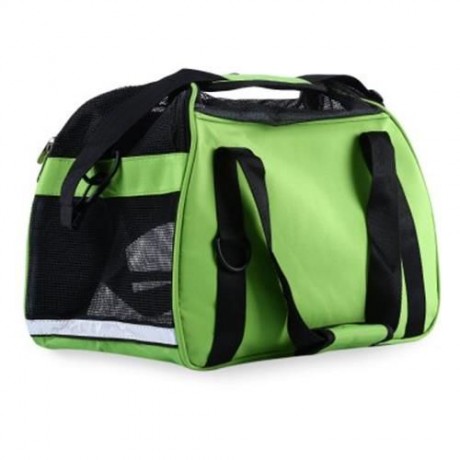 PET DOG CAT OUTDOOR CARRIER TRAVEL TOTE SINGLE SHOULDER BAG BREATHABLE MESH HANDBAG (GREEN