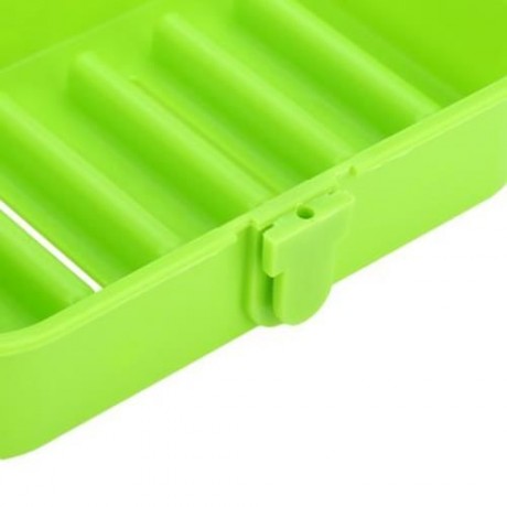 CREATIVE BATH WASH SUCTION CHUCK SOAP BOX DISH HOLDER (GREEN)
