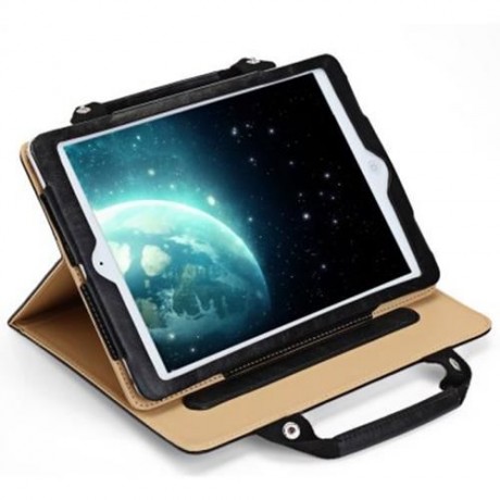 WAKE UP FUNCTION ULTRA THIN HANDBAG FULL COVER PROTECTIVE CASE FOR IPAD AIR 2 (BLACK)