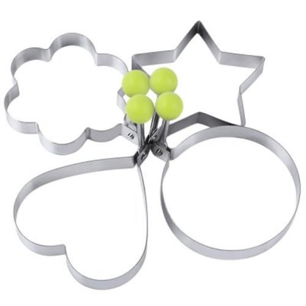 4PCS STAINLESS STEEL OMELETTE MOLD DEVICE EGGS RING MOLDS WITH HEART FLOWER STAR ROUND SHA 4PCS STAINLESS STEEL OMELETTE MOLD DEVICE EGGS RING MOLDS WITH HEART FLOWER STAR ROUND SHA
