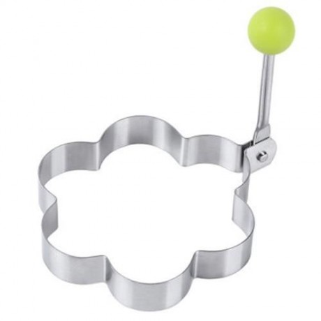 4PCS STAINLESS STEEL OMELETTE MOLD DEVICE EGGS RING MOLDS WITH HEART FLOWER STAR ROUND SHA
