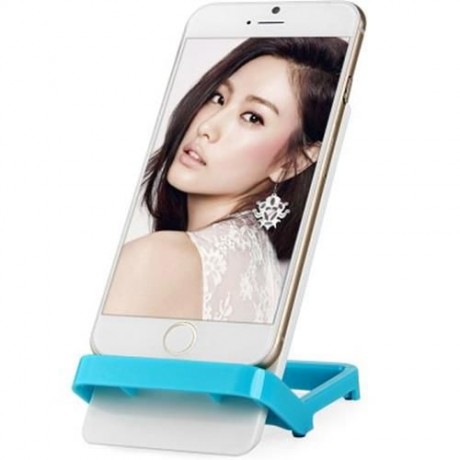 PHONE STAND HOLDER BRACKET FOR IPHONE 6 / 6 PLUS SAMSUNG HTC ETC. (BLUE)