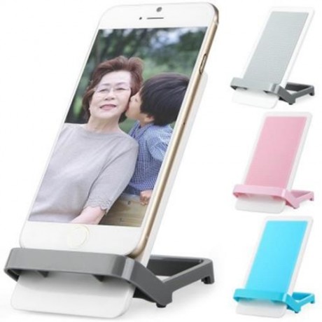 PHONE STAND HOLDER BRACKET FOR IPHONE 6 / 6 PLUS SAMSUNG HTC ETC. (BLUE)