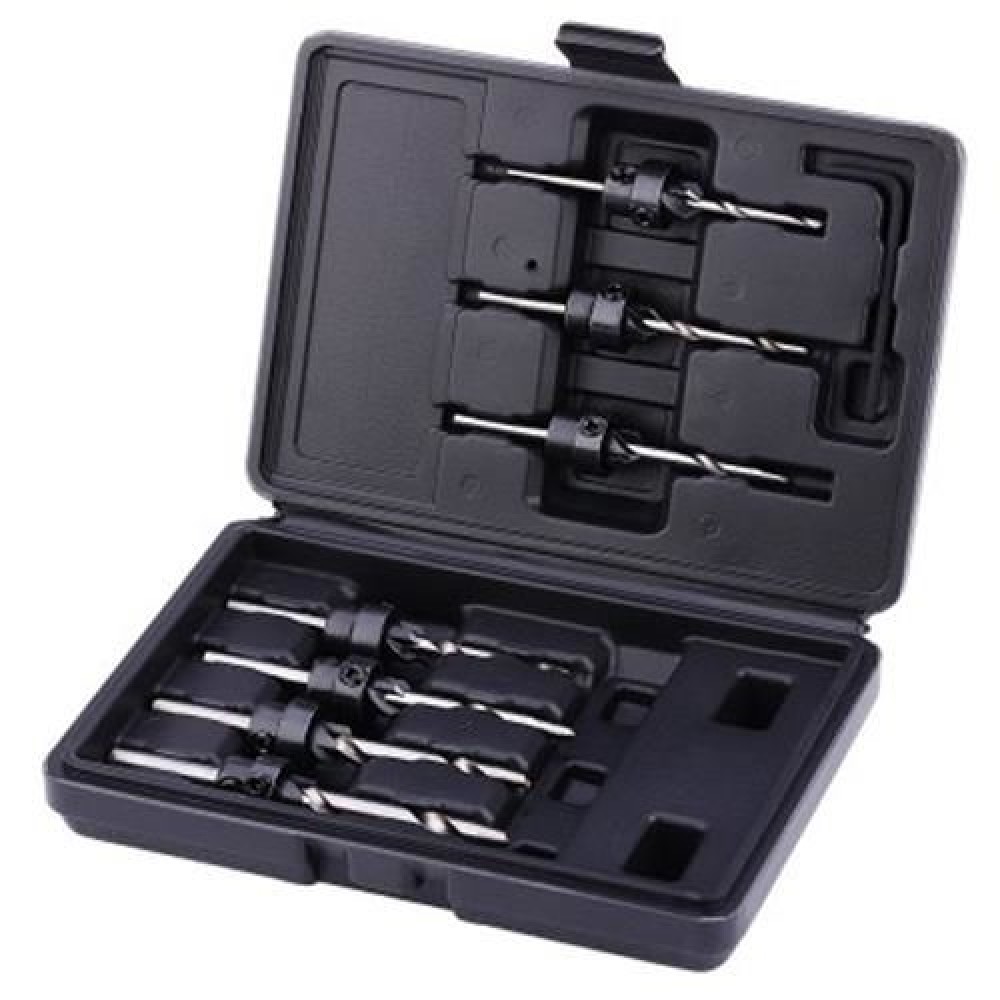 7PCS 3.18MM - 5.56MM HIGH SPEED STEEL DRILL BIT WOODWORKING TOOL (SILVER)
