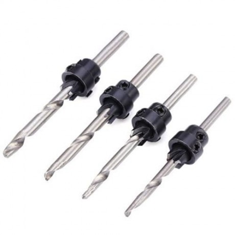 7PCS 3.18MM - 5.56MM HIGH SPEED STEEL DRILL BIT WOODWORKING TOOL (SILVER)