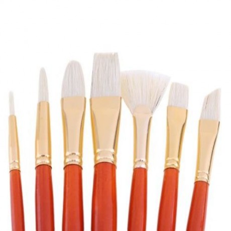 ZHUTING 7PCS NYLON WOOL DRAWING BRUSH PEN PAINTING NAIL (ORANGE RED)