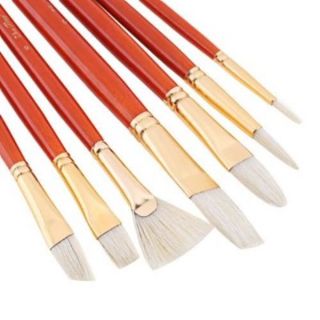 ZHUTING 7PCS NYLON WOOL DRAWING BRUSH PEN PAINTING NAIL (ORANGE RED)