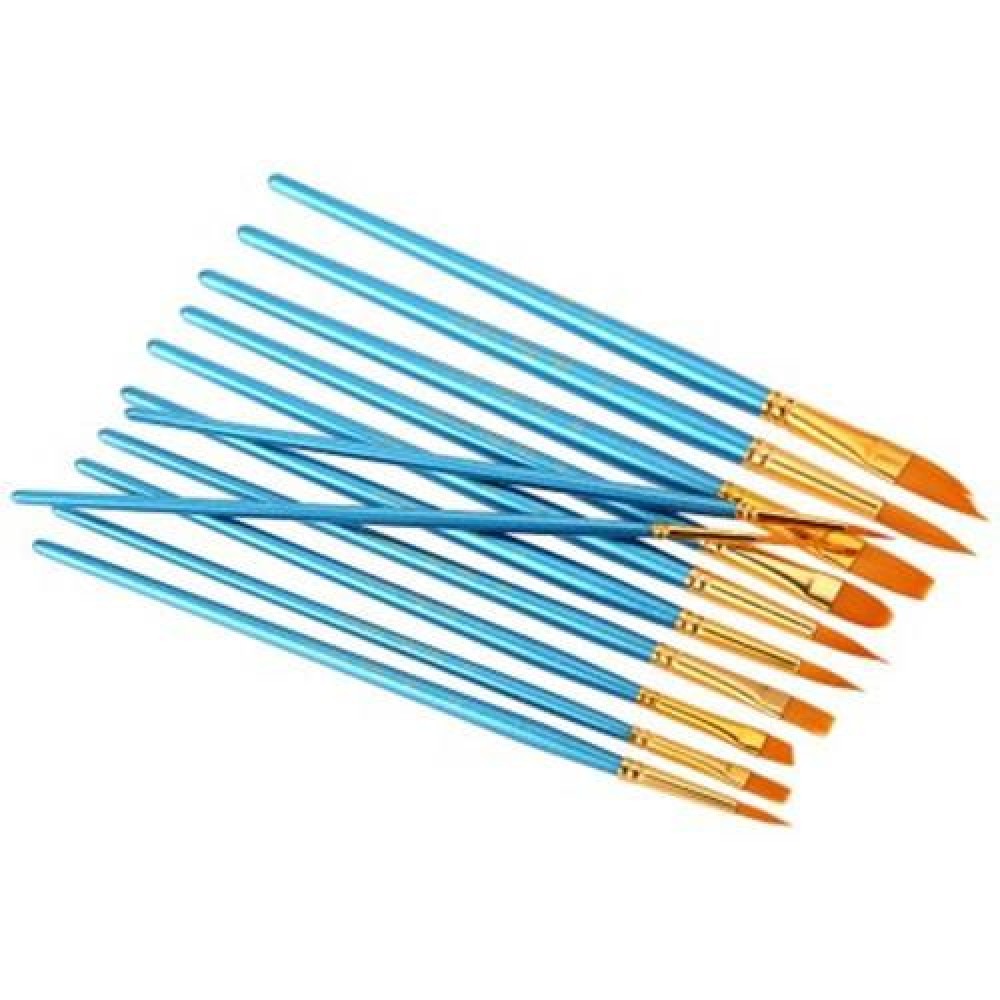 ZHUTING 12PCS NYLON HAIR PAINTING BRUSH ARTIST WATERCOLOR ACRYLIC OIL PAINTING DRAWING TOO ZHUTING 12PCS NYLON HAIR PAINTING BRUSH ARTIST WATERCOLOR ACRYLIC OIL PAINTING DRAWING TOO