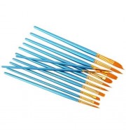 ZHUTING 12PCS NYLON HAIR PAINTING BRUSH ARTIST WATERCOLOR ACRYLIC OIL PAINTING DRAWING TOO