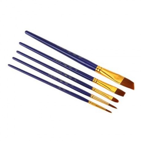 ZHUTING 5PCS PAINTING BRUSH NYLON HAIR ARTIST WATERCOLOR ACRYLIC OIL PAINTING DRAWING TOOL