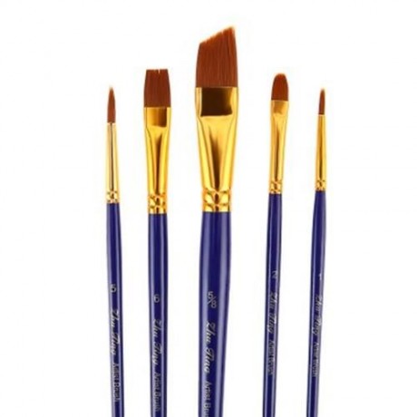 ZHUTING 5PCS PAINTING BRUSH NYLON HAIR ARTIST WATERCOLOR ACRYLIC OIL PAINTING DRAWING TOOL