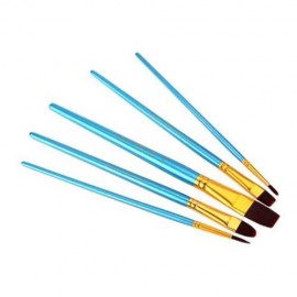 ZHUTING 5PCS PAINTING BRUSH NYLON HAIR ARTIST WATERCOLOR ACRYLIC OIL PAINTING DRAWING TOOL