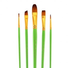 ZHUTING 5PCS PAINTING BRUSH NYLON HAIR ARTIST WATERCOLOR ACRYLIC OIL PAINTING DRAWING TOOL