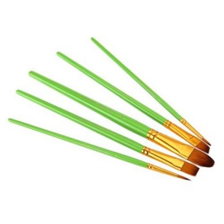 ZHUTING 5PCS PAINTING BRUSH NYLON HAIR ARTIST WATERCOLOR ACRYLIC OIL PAINTING DRAWING TOOL