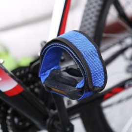 BICYCLE LIGHTWEIGHT ANTI-SLIP DOUBLE ADHESIVE STRAP PEDAL TOE CLIP BELT (BLUE)