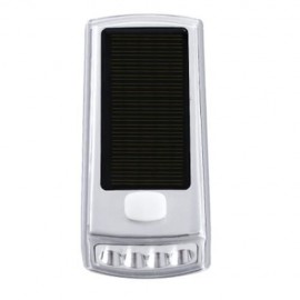 4-LED SOLAR BIKE HEAD LIGHT FRONT TORCH LAMP OUTDOOR EQUIPMENT (SILVER)