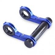 BIKE EXTENDED SEAT MTB DOUBLE HANDLEBAR MOUNT EXTENDER HOLDER COMPUTER CLIP (BLUE)