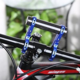 BIKE EXTENDED SEAT MTB DOUBLE HANDLEBAR MOUNT EXTENDER HOLDER COMPUTER CLIP (BLUE)