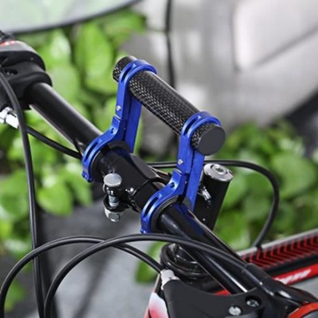 BIKE EXTENDED SEAT MTB DOUBLE HANDLEBAR MOUNT EXTENDER HOLDER COMPUTER CLIP (BLUE)