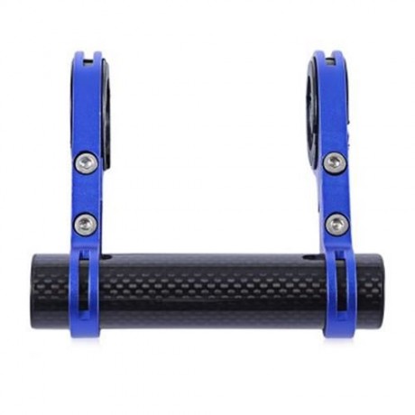 BIKE EXTENDED SEAT MTB DOUBLE HANDLEBAR MOUNT EXTENDER HOLDER COMPUTER CLIP (BLUE)