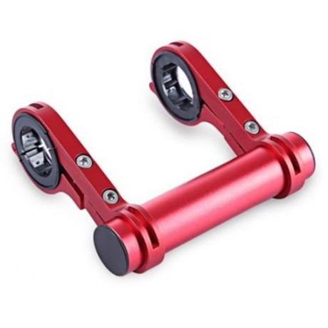BIKE EXTENDED SEAT MTB DOUBLE HANDLEBAR MOUNT EXTENDER HOLDER COMPUTER CLIP (RED)
