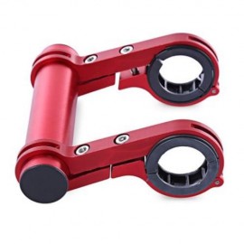 BIKE EXTENDED SEAT MTB DOUBLE HANDLEBAR MOUNT EXTENDER HOLDER COMPUTER CLIP (RED)
