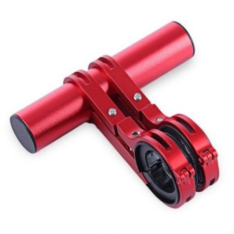 BIKE EXTENDED SEAT MTB DOUBLE HANDLEBAR MOUNT EXTENDER HOLDER COMPUTER CLIP (RED)