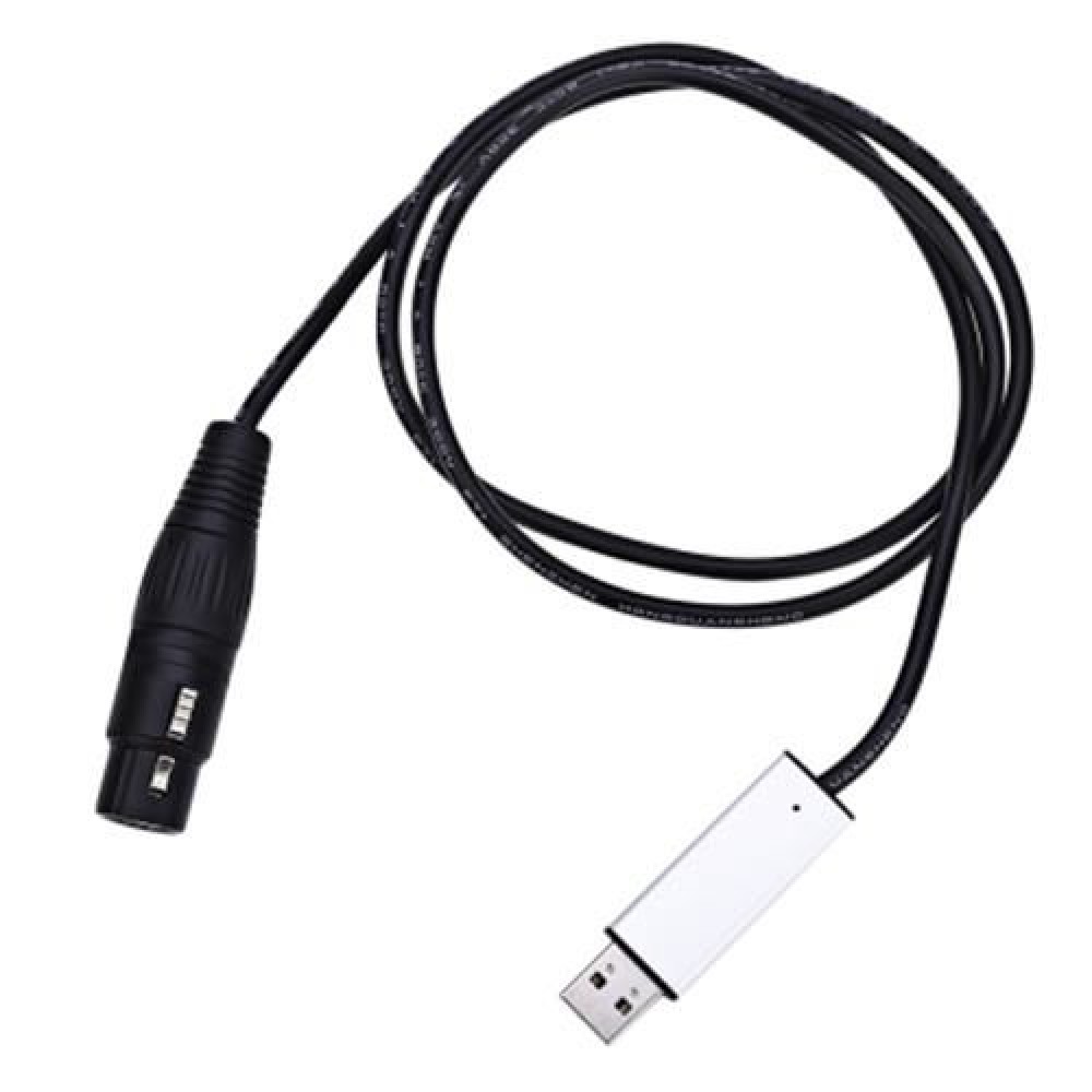 MINI USB TO DMX 512 INTERFACE ADAPTER FOR STAGE LIGHT (BLACK)
