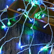 AC 110 - 220V 4M DROOP 0.6M CURTAIN ICICLE STRING LIGHT 120 LEDS DECORATIVE LAMP (RGB COLO