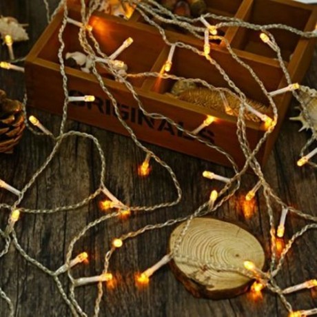 AC 110 - 220V 4M DROOP 0.6M CURTAIN ICICLE STRING LIGHT 120 LEDS DECORATIVE LAMP (YELLOW)