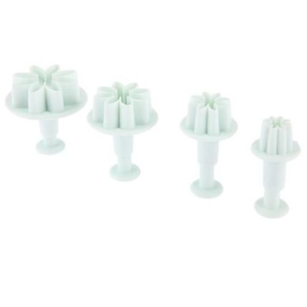 4PCS SUNFLOWER PLASTIC PLUNGER DAISY FLOWER COOKIE CAKE DECORATING FONDANT MOLD (MINT GREE 4PCS SUNFLOWER PLASTIC PLUNGER DAISY FLOWER COOKIE CAKE DECORATING FONDANT MOLD (MINT GREE