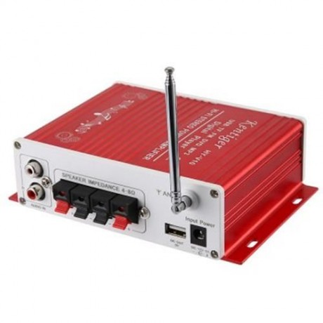 KENTIGER V10 BLUETOOTH HI-FI CLASS-AB AUDIO POWER AMPLIFIER (RED)