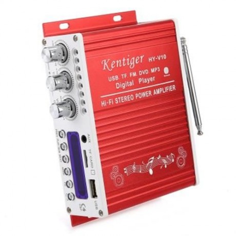 KENTIGER V10 BLUETOOTH HI-FI CLASS-AB AUDIO POWER AMPLIFIER (RED)