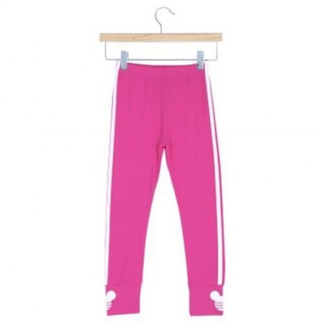 FASHION GIRLS OUTDOOR SPORT STRIPED LEGGINGS (ROSE RED)