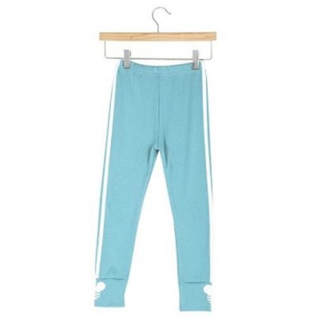 FASHION GIRLS OUTDOOR SPORT STRIPED LEGGINGS (BLUE)