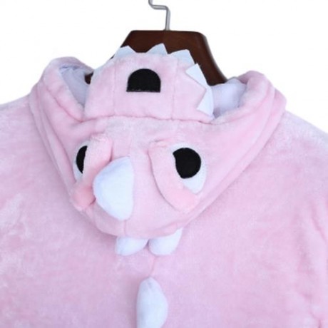 CUTE CHILD CARTOON SHAPE SOFT FLANNEL HOODED PAJAMAS (PINK)