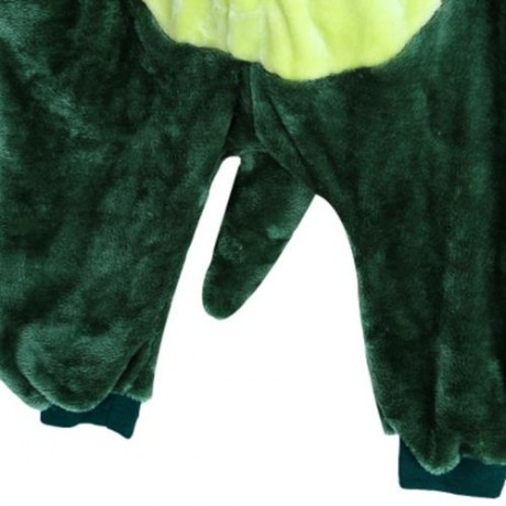 CUTE CHILD CARTOON SHAPE SOFT FLANNEL HOODED PAJAMAS (GREEN)