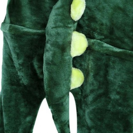 CUTE CHILD CARTOON SHAPE SOFT FLANNEL HOODED PAJAMAS (GREEN)