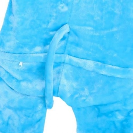 LOVELY CHILD ELEPHANT SHAPE LONG SLEEVE SOFT FLANNEL PAJAMAS (BLUE)