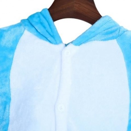 LOVELY CHILD ELEPHANT SHAPE LONG SLEEVE SOFT FLANNEL PAJAMAS (BLUE)