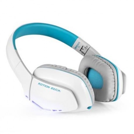 KOTION EACH B3506 WIRED WIRELESS BLUETOOTH 4.1 PROFESSIONAL GAMING HEADPHONES (BLUE AND WH