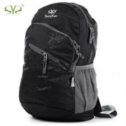 SHENGYUAN - 107 LIGHTWEIGHT BACKPACK FOLDING BAG PACKSACK OUTDOOR TOOL (BLACK)