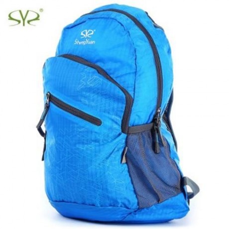 SHENGYUAN - 107 LIGHTWEIGHT BACKPACK FOLDING BAG PACKSACK OUTDOOR TOOL (BLUE)