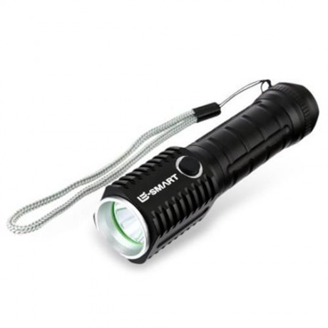 E SMARTER BRIGHT  3 MODES 10W 800LM CREE LED FLASHLIGHT TORCH LIGHT (BLACK)