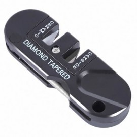 EDCGEAR OUTDOOR SURVIVAL ABS POCKET KNIFE SHARPENER WITH CERAMIC SLOT TAPERED DIAMOND ROD 